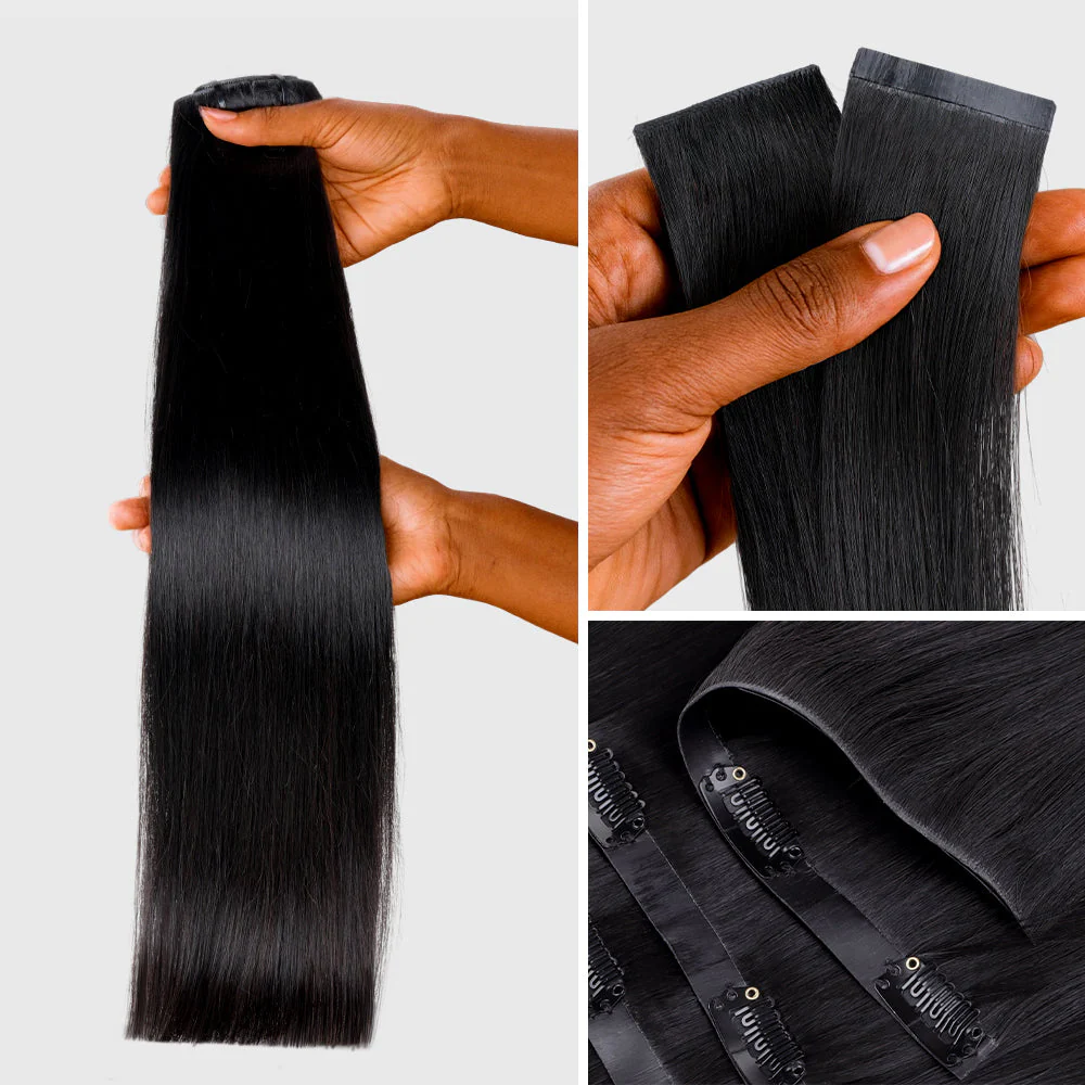 Onime Body Wave / Yaki Straight / Kinky Curly / Kinky Straight / Straight Ultra Invisi Edges Clip in Hair Extensions