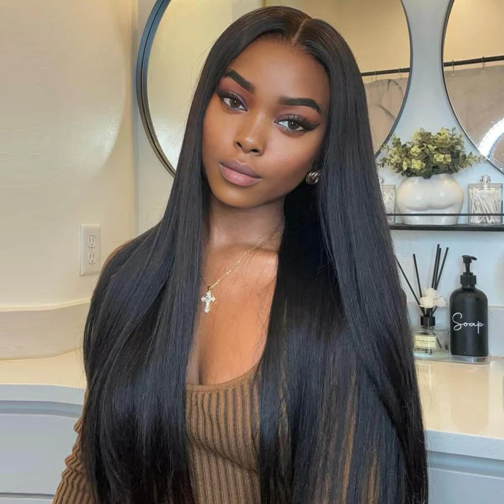 Onime Invisi Edge Seamless Clip in Hair Extensions Silky Straight Real Human Hair