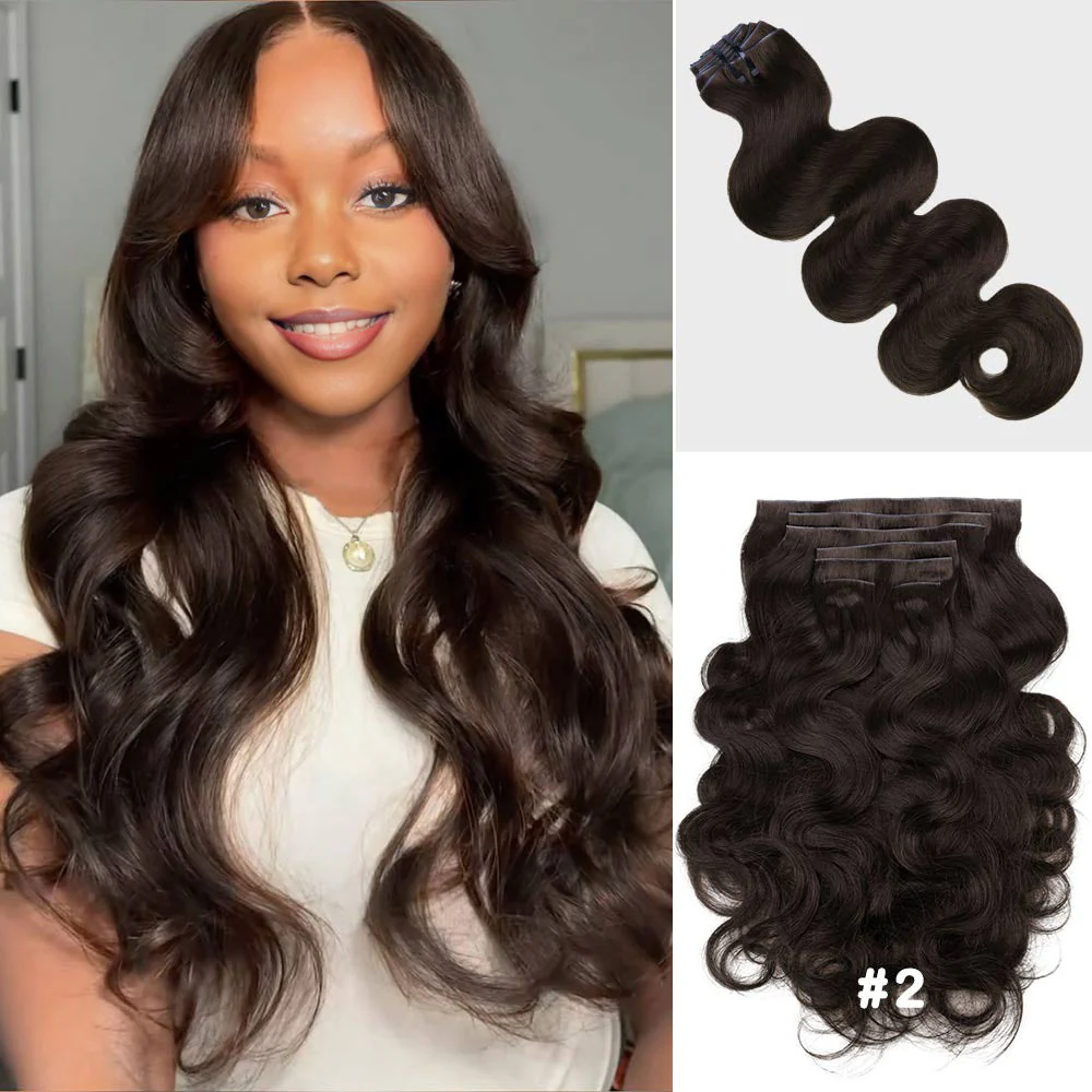 Onime Body Wave / Yaki Straight / Kinky Curly / Kinky Straight / Straight Ultra Invisi Edges Clip in Hair Extensions