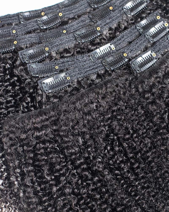 Onimehair™Kinky Curly Clip-In Extensions  –  100% Authentic Human Hair