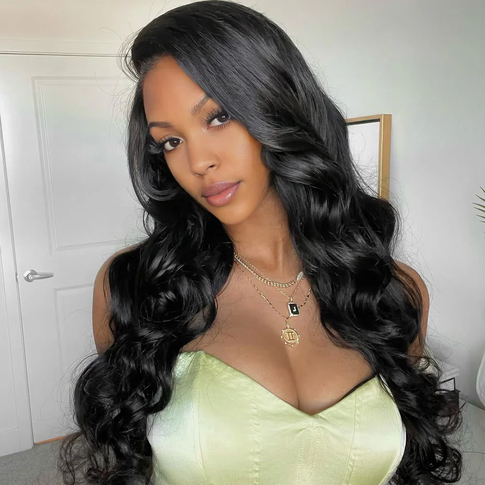 Onime Invisi Edge Seamless Clip in Hair Extensions Body Wave Real Human Hair
