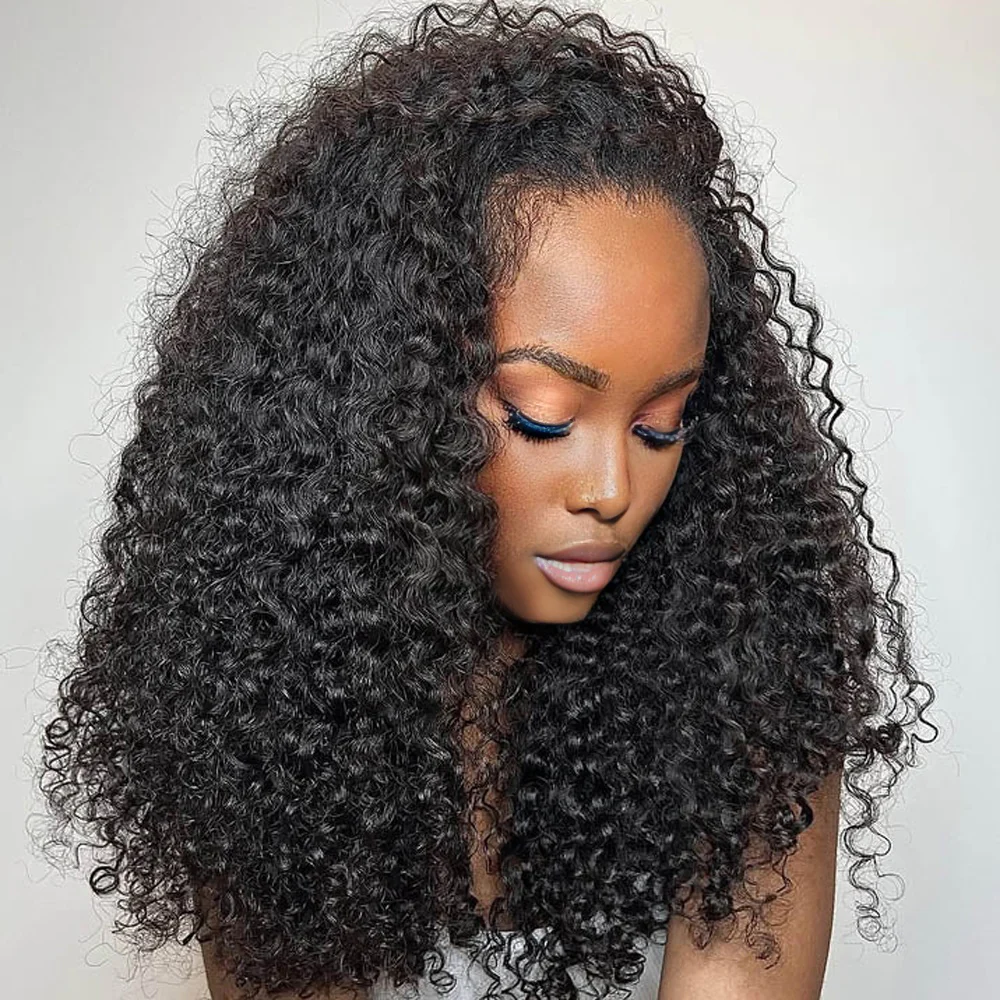 Onime Invisi Edge Seamless Clip in Hair Extensions Kinky Curly Real Human Hair