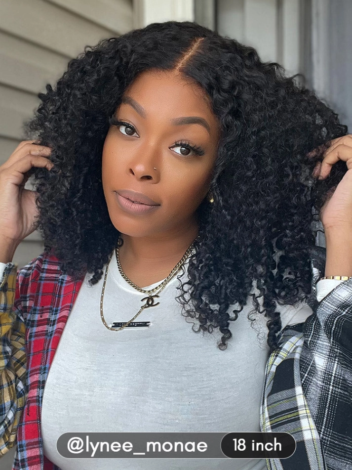 Kinky Edge Hairline Afro Kinky Curly Lace Front Wig Pre Bleached Real 4C Edges Glueless HD Lace Human Hair Wigs