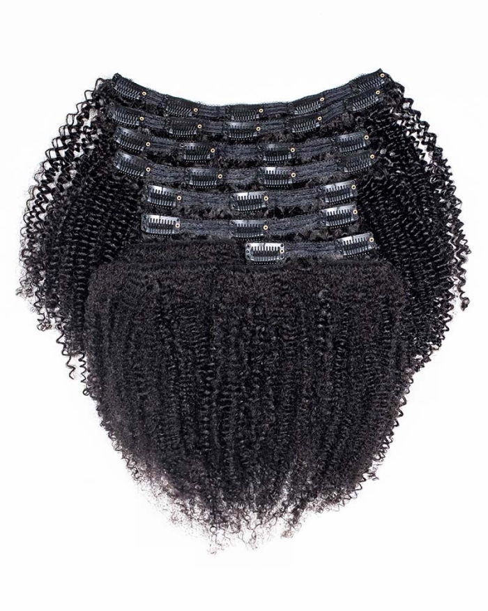 Onimehair™Kinky Curly Clip-In Extensions  –  100% Authentic Human Hair