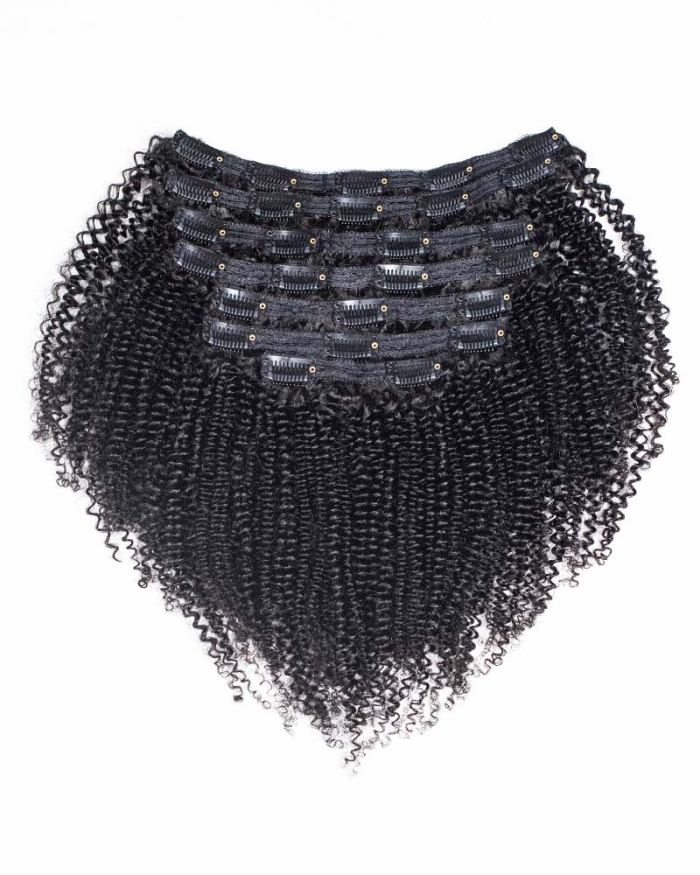 Onimehair™Kinky Curly Clip-In Extensions  –  100% Authentic Human Hair