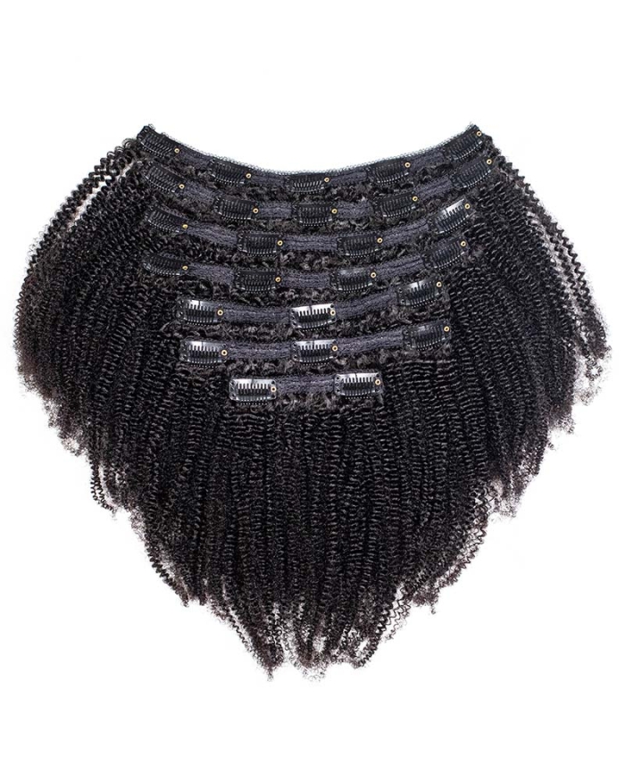 Onimehair™Kinky Curly Clip-In Extensions  –  100% Authentic Human Hair