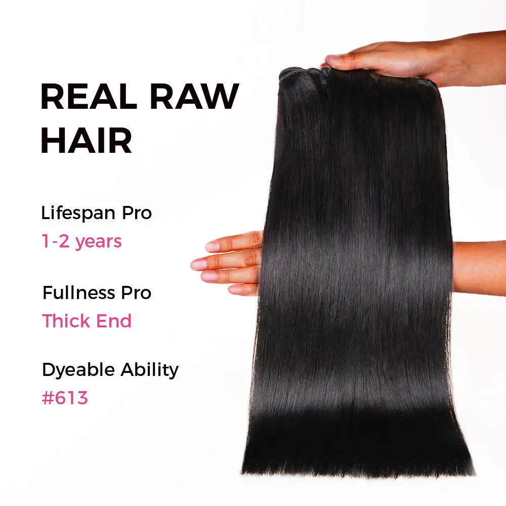Onime Virgin Hair Bundles Yaki Straight 3pcs Hair Wefts Human Hair