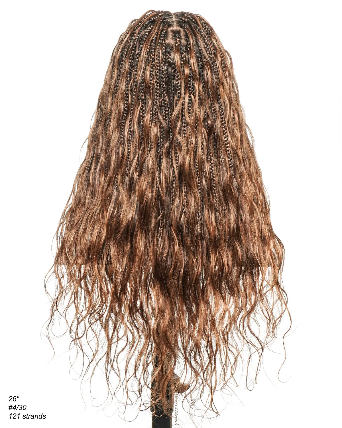Michelle -  Salon-Style Braided Wig Bora Bora Human Hair Body Wave Pre Bleached Swiss HD Full Lace Boho Box Braids - Onime Hair