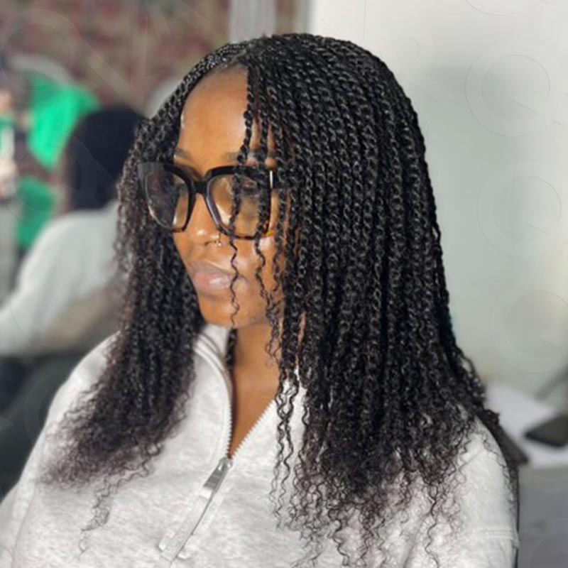 Onimehair™ Flawless Mini Twist With Soft Afro kinky Bulk Human Hair For Braiding Dreadlock
