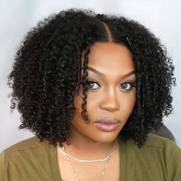 Onimehair™Coily Curly 5x5 Closure HD Lace Glueless Pre-Cut Wig with Breathable Cap