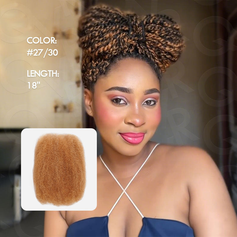 Onimehair™ #27/30 Afro Kinky Bulk Mixed Color Human Hair for Braiding DreadLock