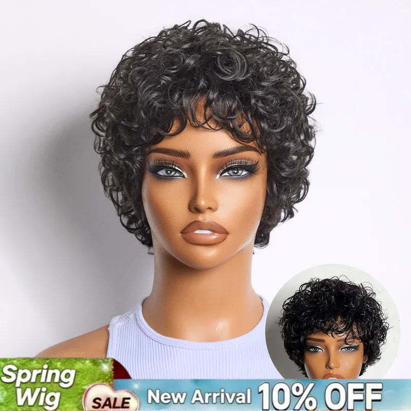 onimehair Big Curly Glueless Short Wig