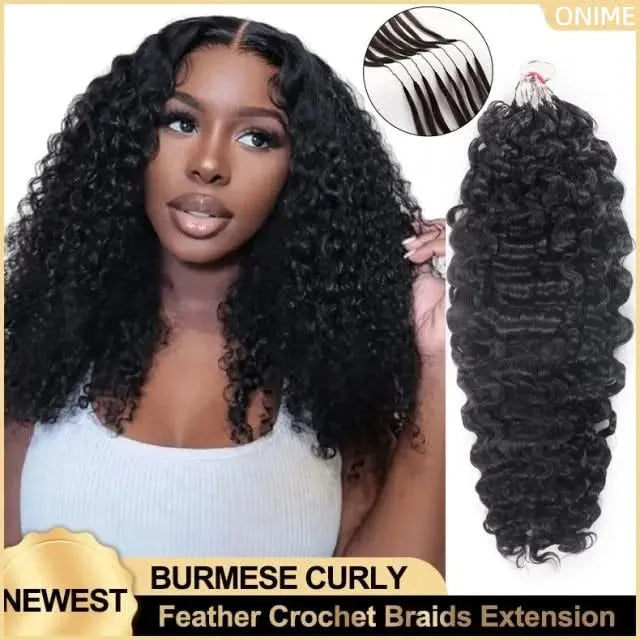 onimehair Burmese Curly Crochet Hair4.0