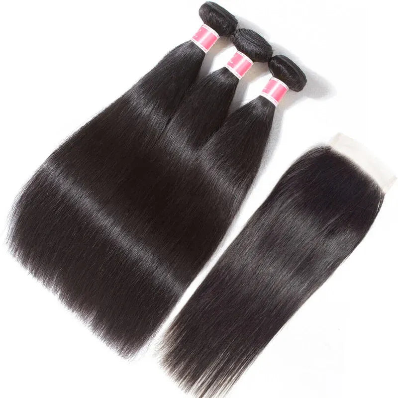 onimehair Straight Hair Bundles  Closure 1.0