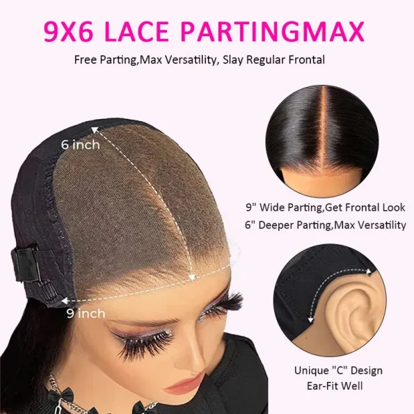 Side Part Curly Wig 9×6 PartingMax Lace Human Hair Glueless Wig Pre Plucked M-Cap 200% Density
