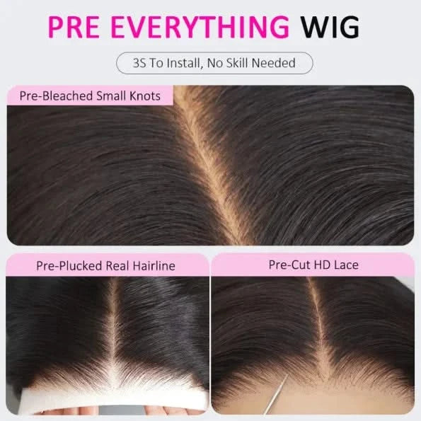 Limited Design | Layered Cut Glueless 5×5 Closure Lace Bob Wig Side Part Wear & Go 200% Density - Onime Hair