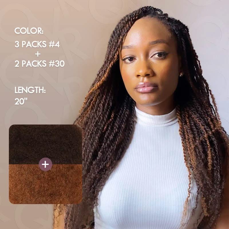 Onimehair™ #4+#30 Two Colors Afro Kinky Bulk Human Hair For Braiding DreadLock - Onime Hair