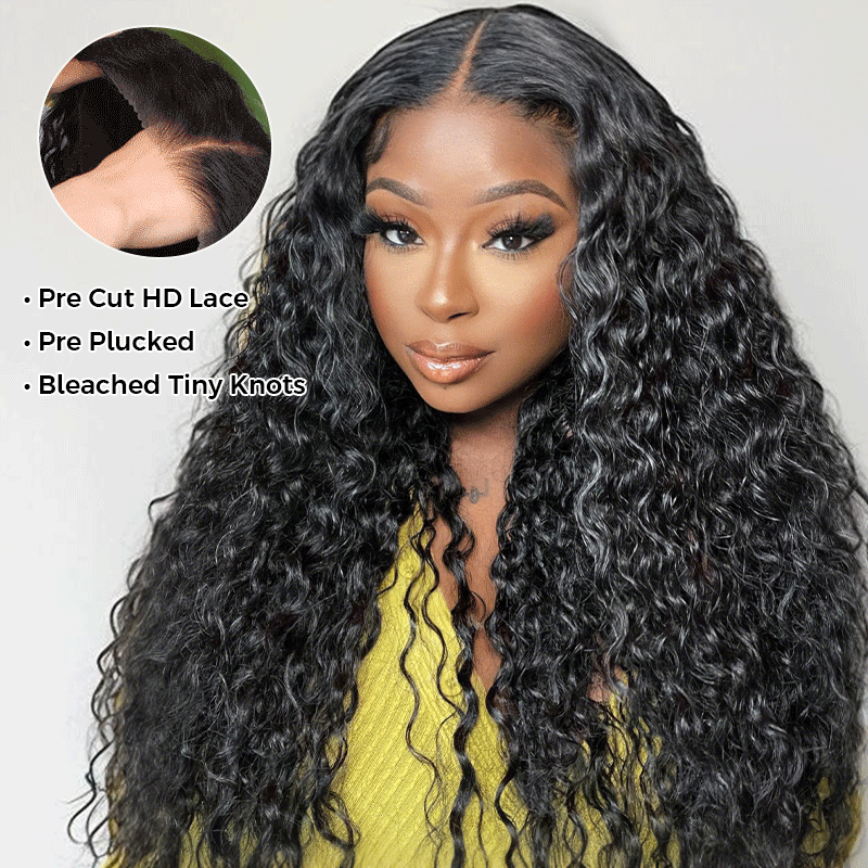 Water Wave Pull Go Drawstring Glueless 6×5 13×6 PartingMax HD Lace Frontal Human Hair Wig