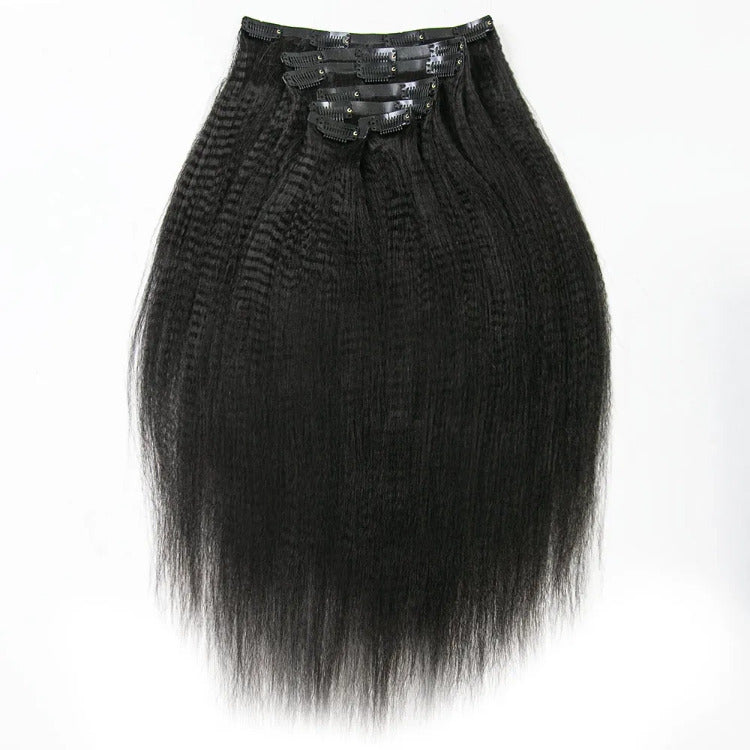 Afro Kinky Straight Clip-Ins 100% Human Hair Full & Thick