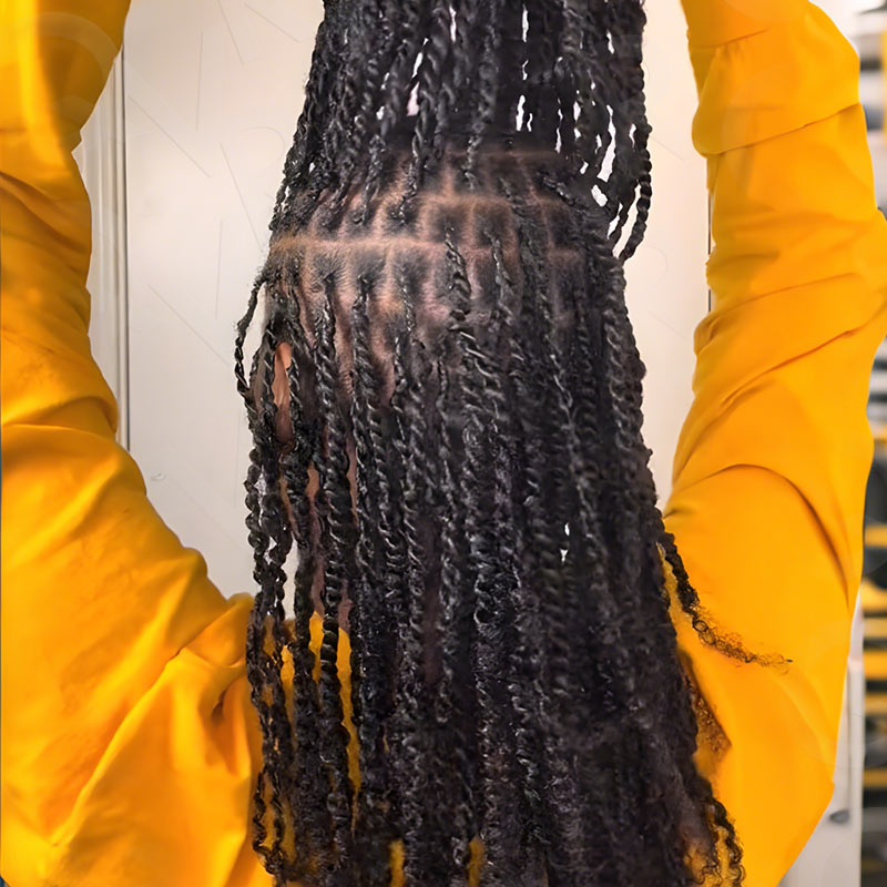 Onimehair™  Upgraded Kinky Bulk Natural Black hair 4a/3c Extensions