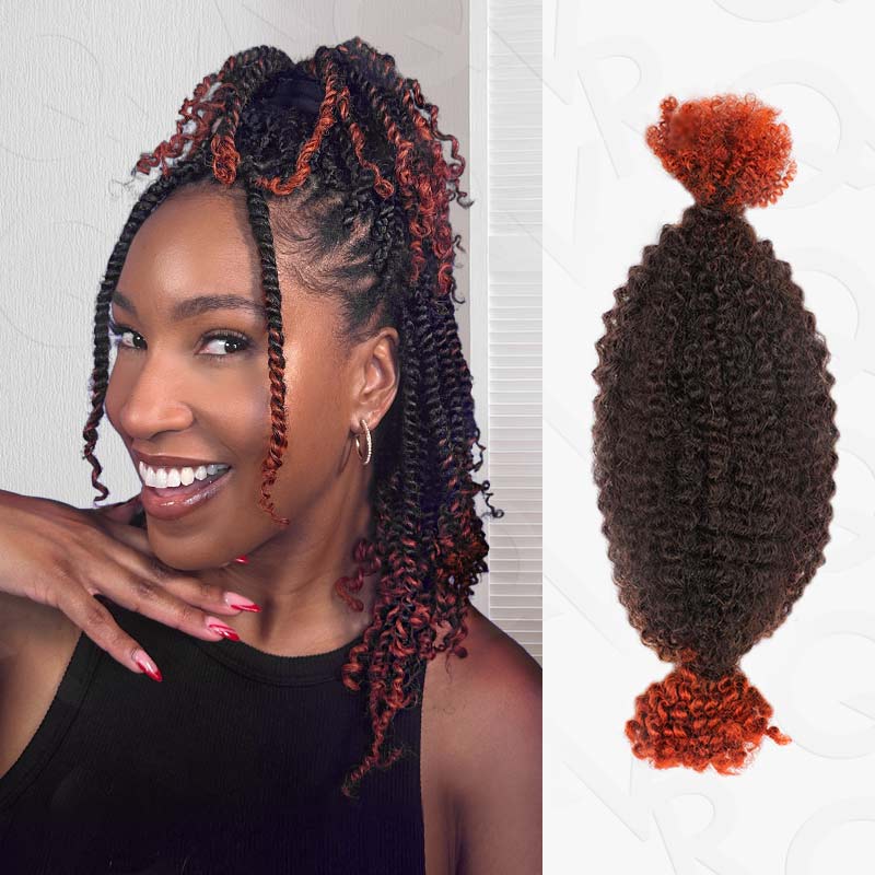Onimehair™ Ombre Spring Twist Hair T1B/350 Color Type 3C 4A Hair Extensions