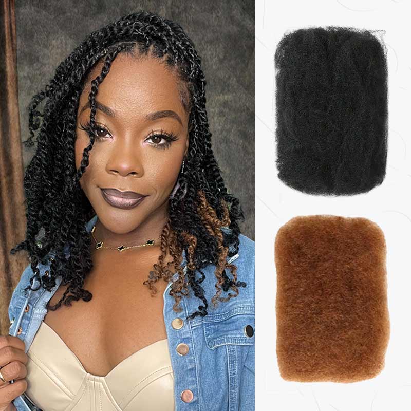 Onimehair™ 5 Packs Highlights Color Afro kinky Bulk For Braiding Dreadlock Hair