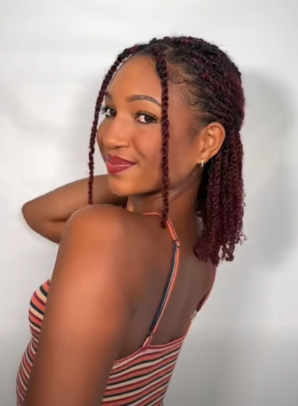 Onimehair™ Mix #1B/99J Color Afro Kinky Bulk Human Hair For Braiding Dreadlock Hair