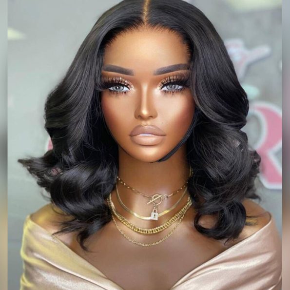Wear Go Short Loose Wave 6×5 Lace Wig Barrel Curls Glueless Wig Pre Cut Lace 180% Density