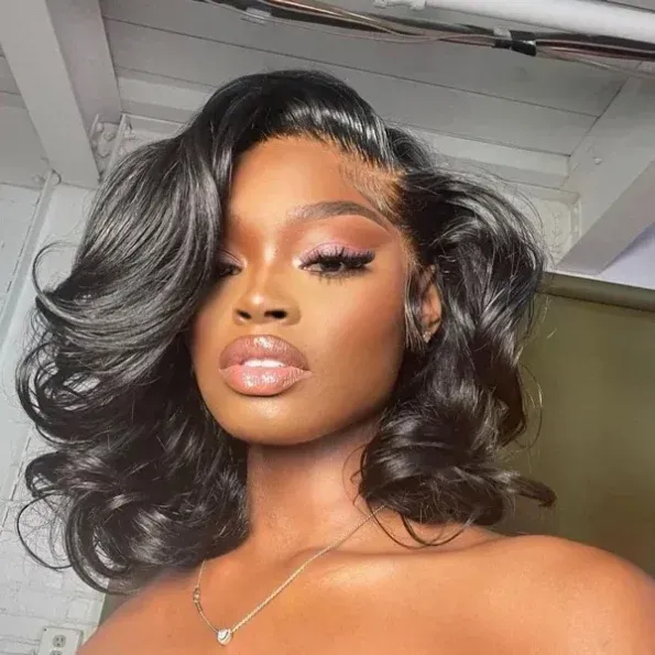 Trendy Short Loose Curl Side Part Human Hair Wig 6×5 Pre Cut HD Lace Glueless Wig
