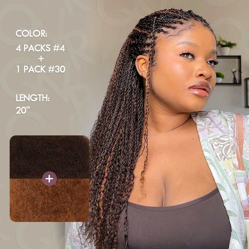 Onimehair™ #4+#30 Two Colors Afro Kinky Bulk Human Hair For Braiding DreadLock - Onime Hair