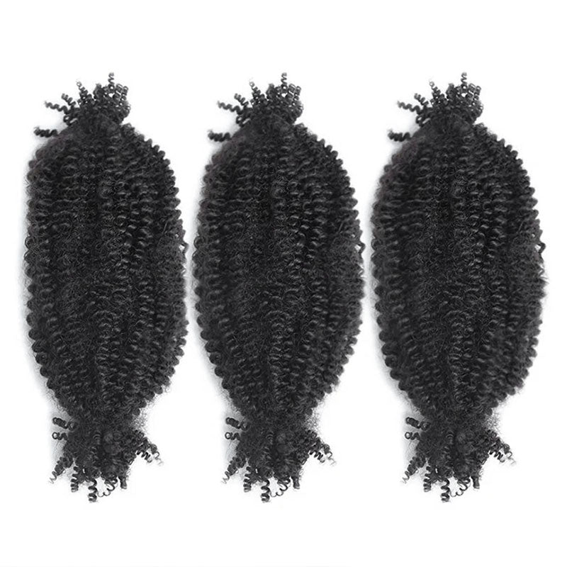 Onimehair™  Upgraded Kinky Bulk Natural Black hair 4a/3c Extensions