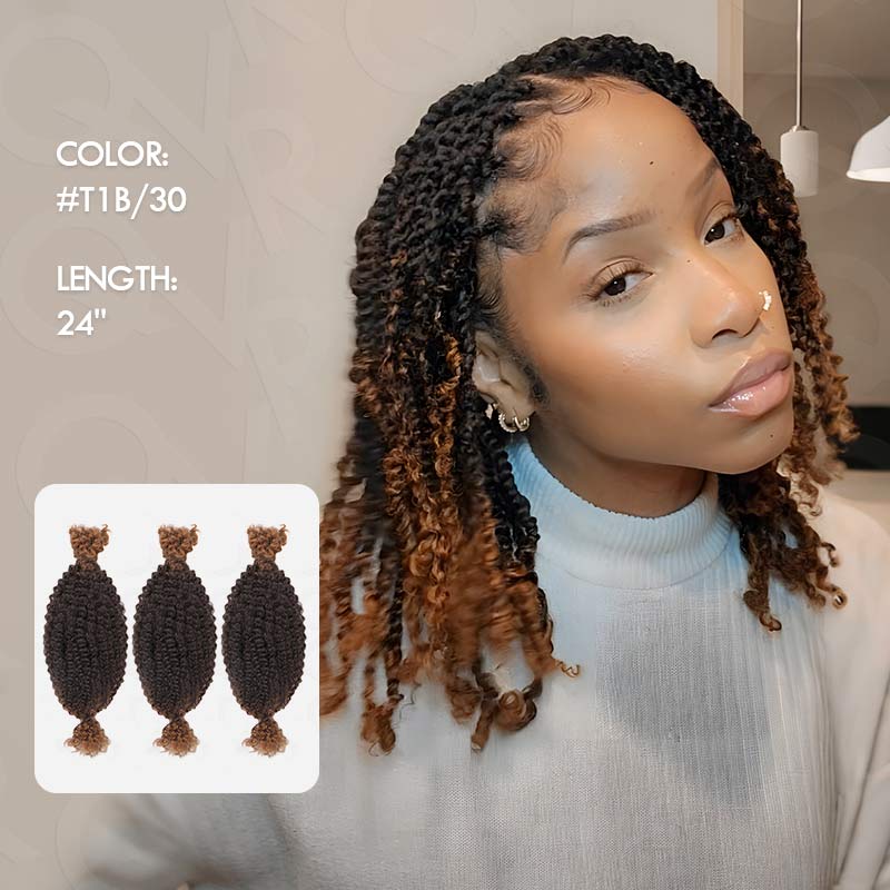 Onimehair™ Ombre Spring Twist Hair T1B/30 Color Type 3C 4A Hair Extensions