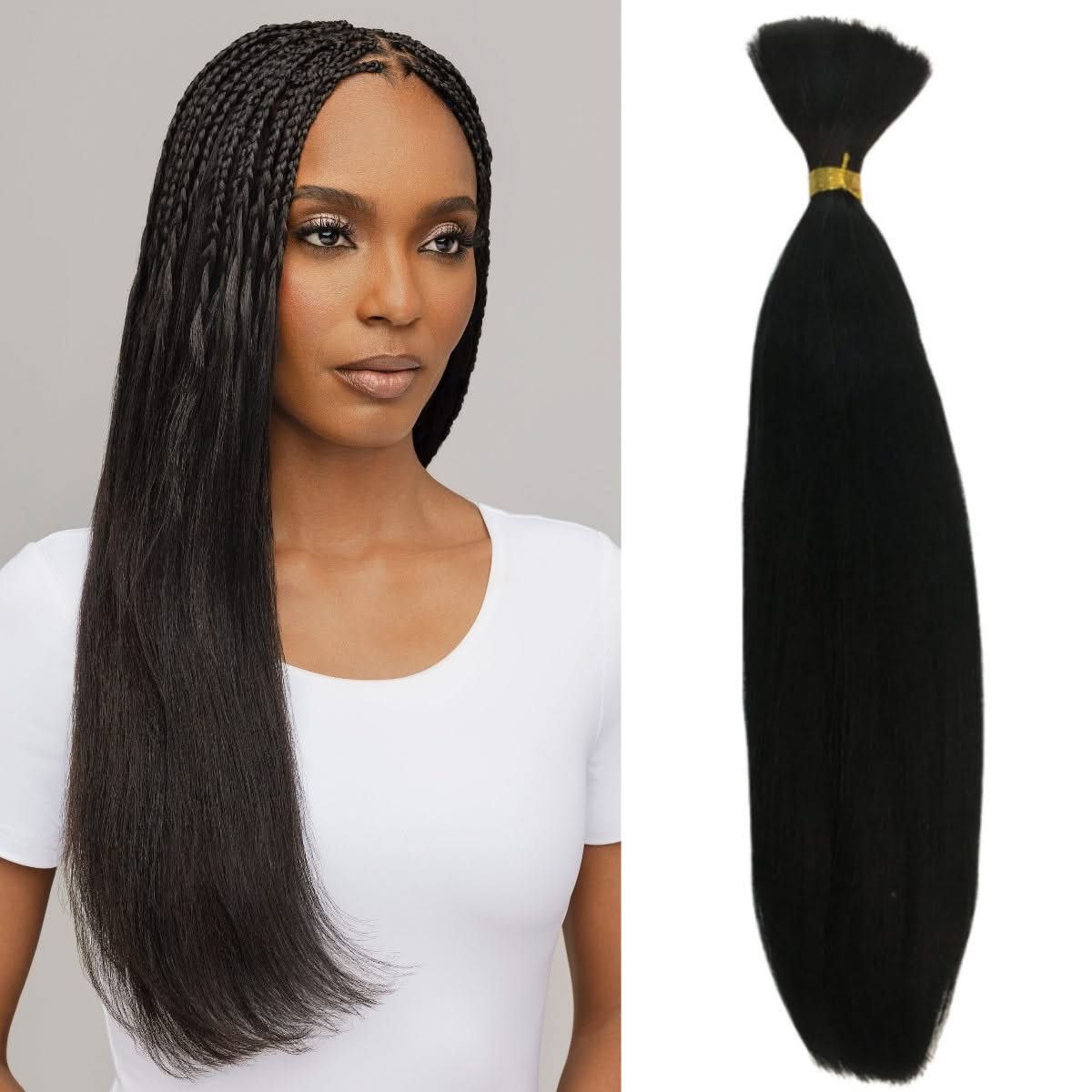 Straight Human Hair Bulk For Braiding Real Hair Extensions For Boho Braids - Onime Hair