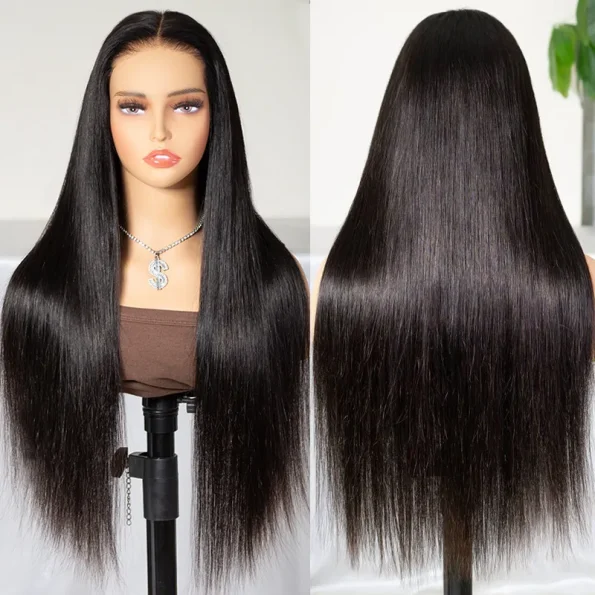 13×6 Full Frontal HD Lace Straight Hair Pull Go Glueless Human Hair Wig Pre Everything