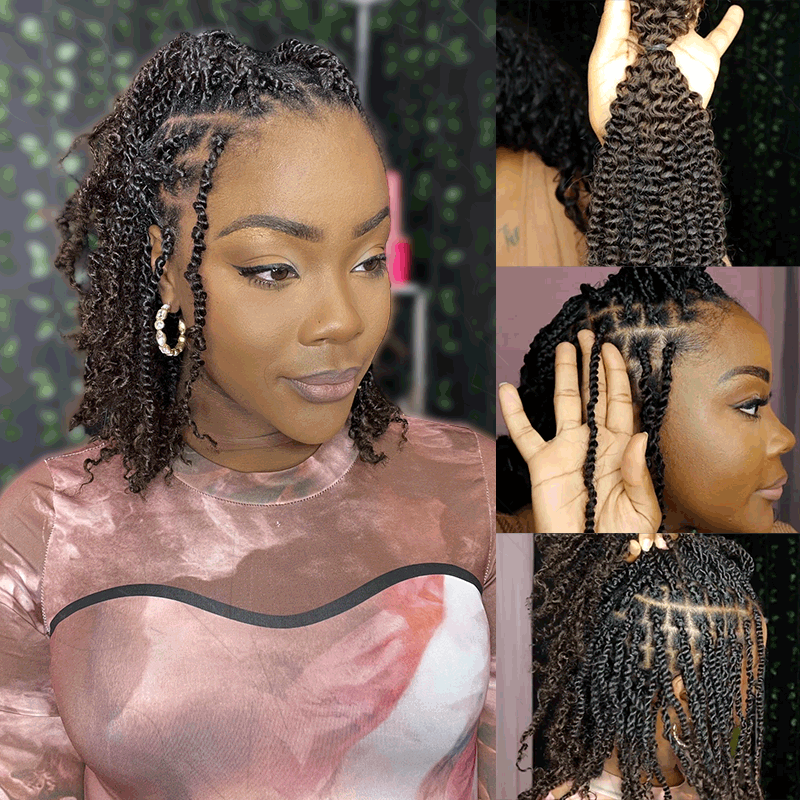 Onimehair™ Ombre Spring Twist Hair T1B/4 Color Type 3C 4A Hair Extensions