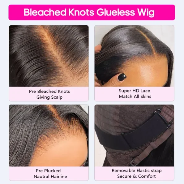 Pre Bleached Knots Short Loose Body 6×5 HD Lace Glueless Bob Wig Layer Wavy Wave Human Hair