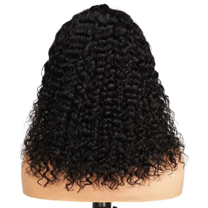 Curly Bob Wig Human Hair 13x4 HD Lace Front Wigs For Black Women Human Hair Pre Plucked Wear And Go Glueless Short Wet And Wavy Braided Wig Black Color - Onime Hair