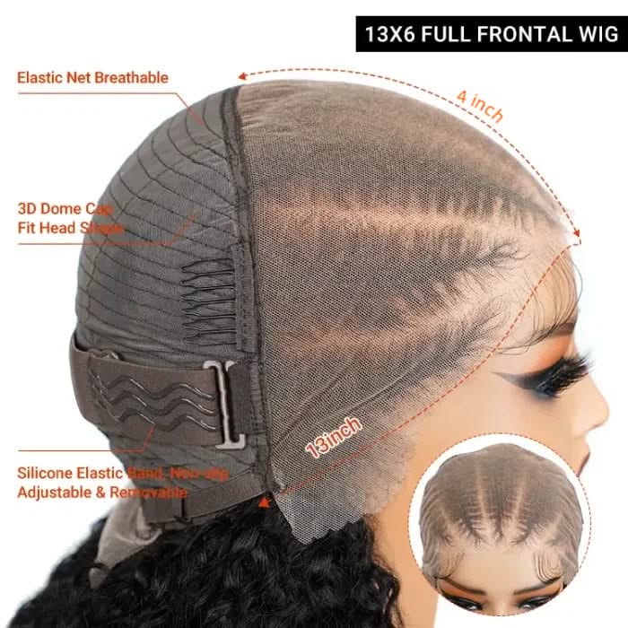 Curly Bob Wig Human Hair 13x4 HD Lace Front Wigs For Black Women Human Hair Pre Plucked Wear And Go Glueless Short Wet And Wavy Braided Wig Black Color - Onime Hair