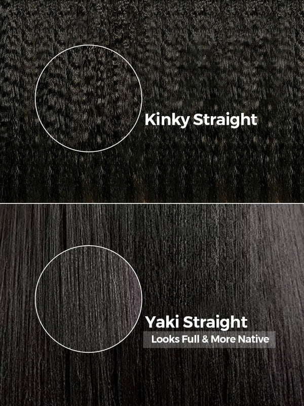 Onimehair™ Pre-bleached Light Onimehair Straight Hair Wear Go Glueless Wig Pre-cut HD Lace Pre-plucked