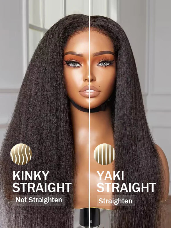 Onimehair™ Pre-bleached Light Onimehair Straight Hair Wear Go Glueless Wig Pre-cut HD Lace Pre-plucked