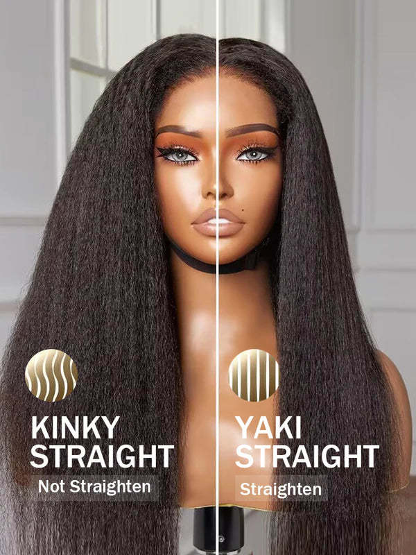 Onimehair™ Pre-bleached Light Onimehair Straight Hair Wear Go Glueless Wig Pre-cut HD Lace Pre-plucked
