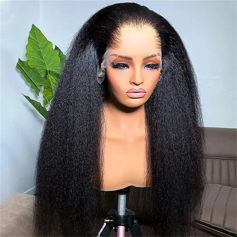 Onime M-Shaped Hairline Kinky Straight 13x6 HD Lace Frontal Wig Lagos Hairline Wigs