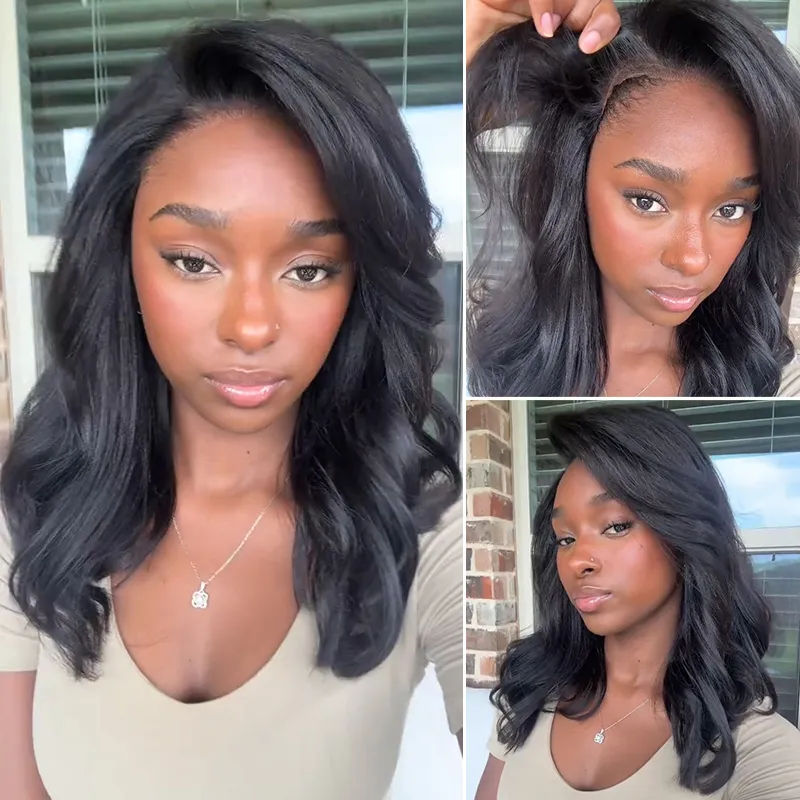 Yaki Loose Wavy Wave 6×5 Lace C Side Part Mid Length Human Hair Glueless Wig