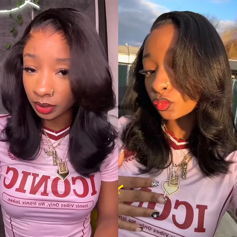 Yaki Loose Wavy Wave 6×5 Lace C Side Part Mid Length Human Hair Glueless Wig