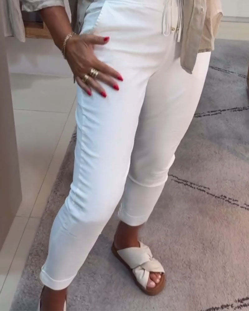 Pennbyxor Avslappnade Med Dragsko