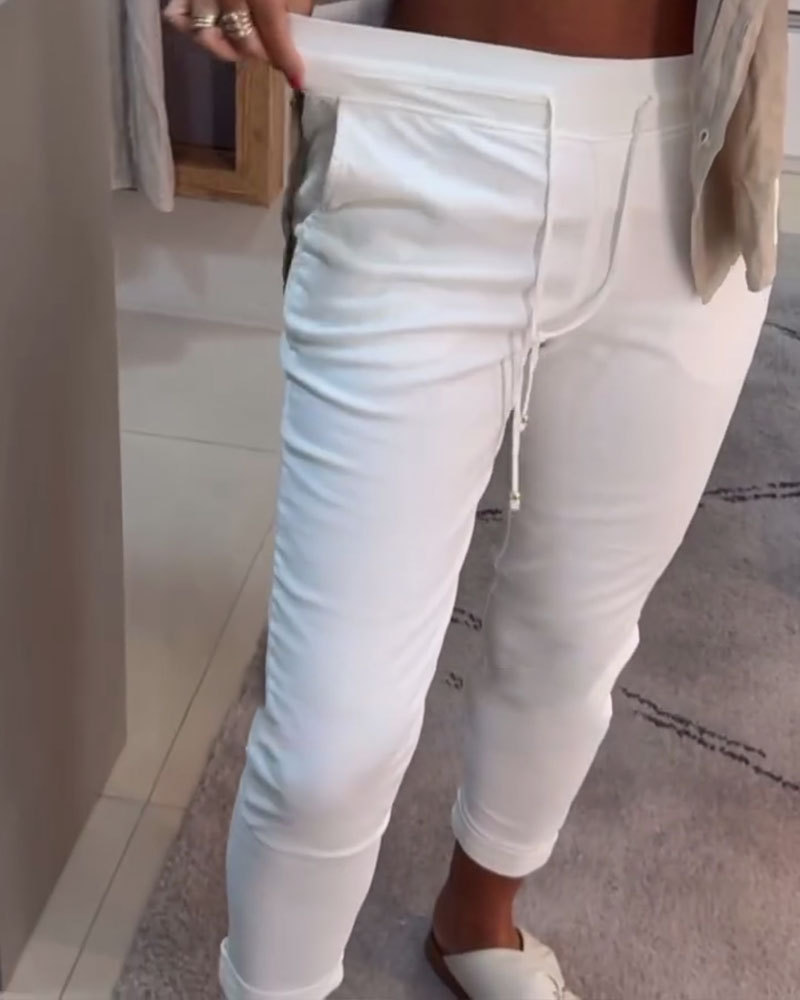 Pennbyxor Avslappnade Med Dragsko