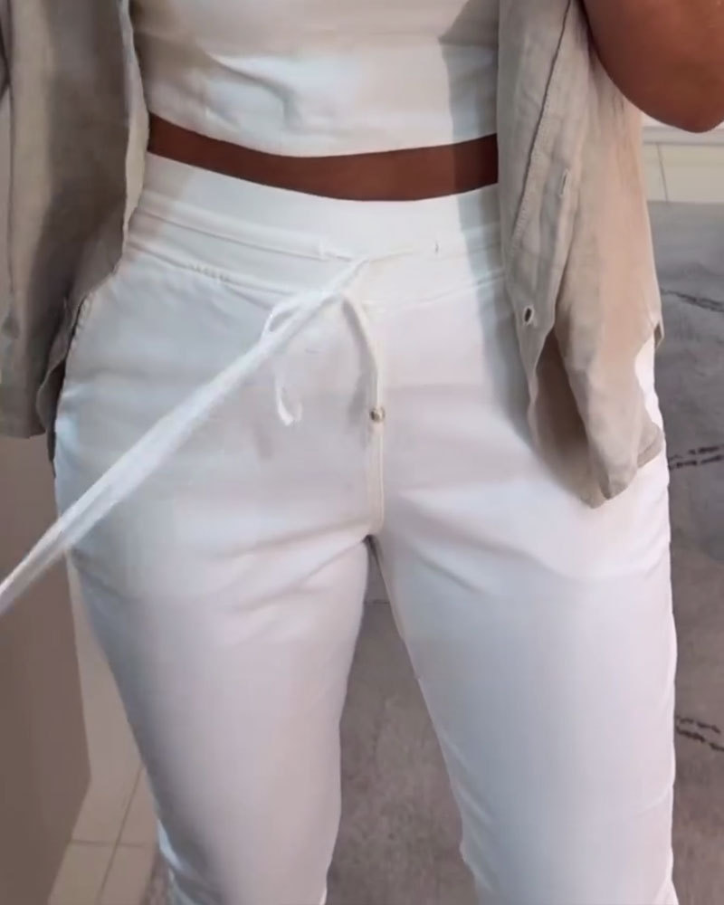 Pennbyxor Avslappnade Med Dragsko