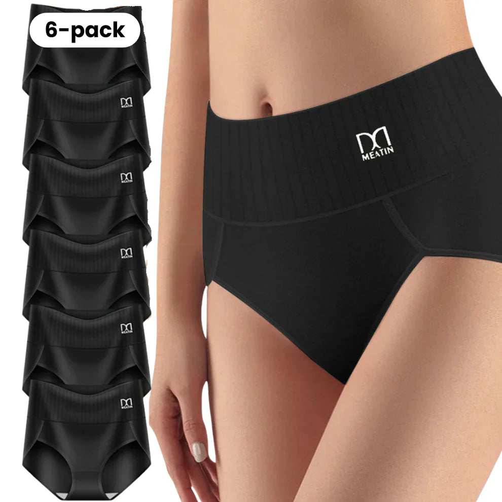 Comfora | 6er-Pack Atmungsaktive & Bequeme Taillenslips mit Bauchstütze