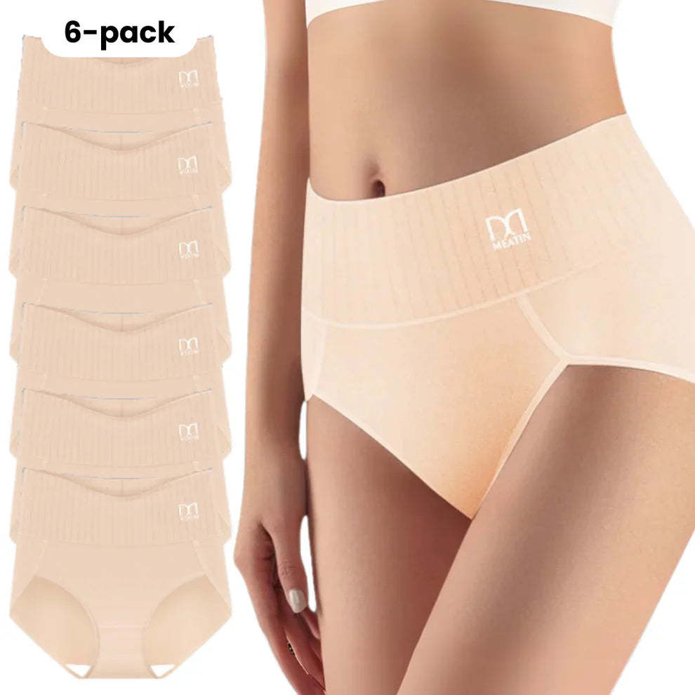 Comfora | 6er-Pack Atmungsaktive & Bequeme Taillenslips mit Bauchstütze