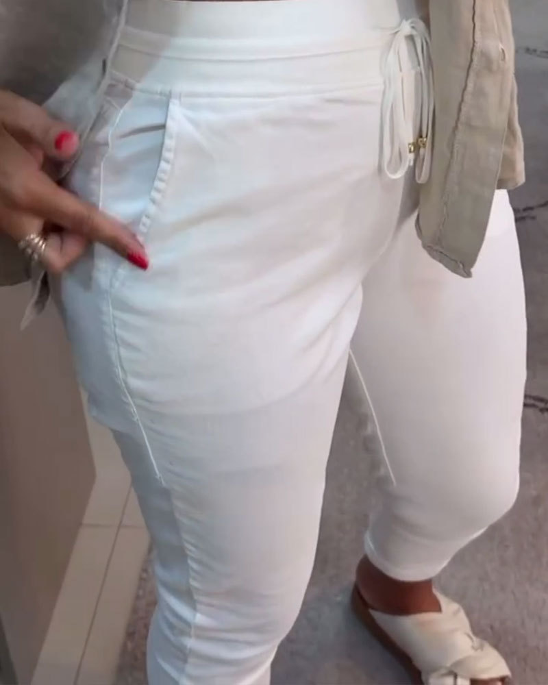 Pennbyxor Avslappnade Med Dragsko